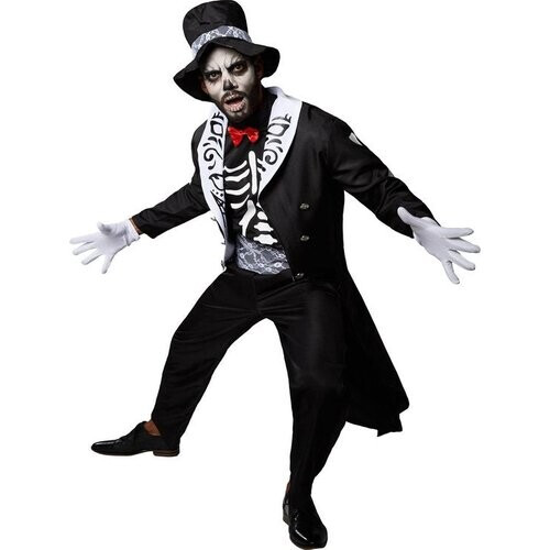 Tweedekans Dressforfun Griezelige gentleman XL - verkleedkleding kostuum halloween verkleden feestkleding carnavalskleding carnaval feestkledij partykleding - 302023 Tweedehands