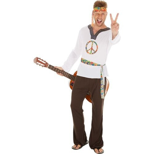 Tweedekans Dressforfun herenkostuum hippie Jimmy L - verkleedkleding kostuum halloween verkleden feestkleding carnavalskleding carnaval feestkledij partykleding - 300954 Tweedehands