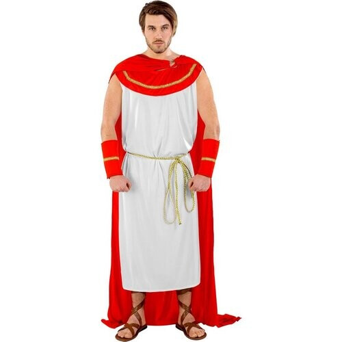 Tweedekans dressforfun - Herenkostuum Romein Tiberius - L/XL - Verkleedkleding carnaval - Halloween - Verkleden - Feestkleding - Carnavalskleding - Feest - Partykleding Tweedehands
