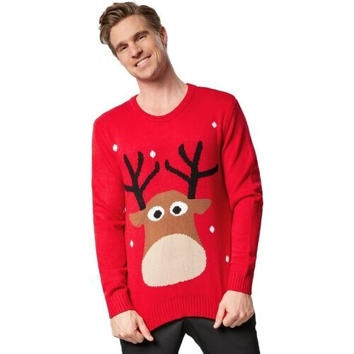 Tweedekans Dressforfun Kersttrui sympathiek rendier XXL - verkleedkleding kostuum halloween verkleden feestkleding carnavalskleding carnaval feestkledij partykleding - 303394 Tweedehands