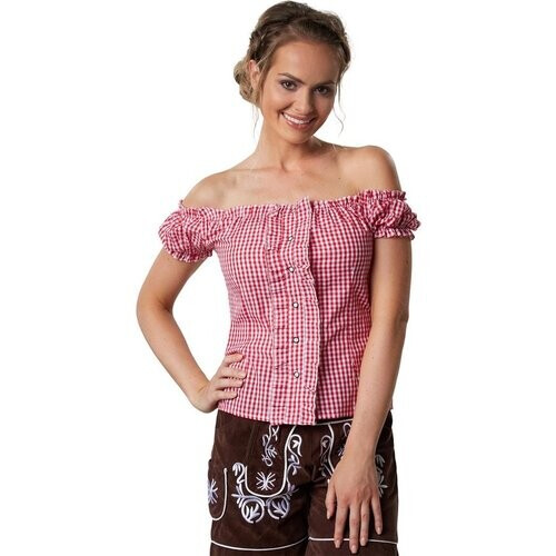 Tweedekans Dressforfun Kostuumblouse Hilde L - verkleedkleding kostuum halloween verkleden feestkleding carnavalskleding carnaval feestkledij partykleding - 303112 Tweedehands