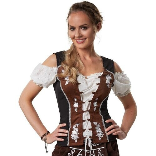 Tweedekans Dressforfun Kostuumblouse Sissi M - verkleedkleding kostuum halloween verkleden feestkleding carnavalskleding carnaval feestkledij partykleding - 303166