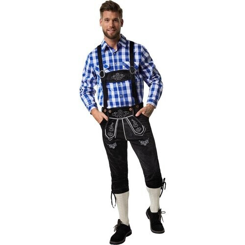 Tweedekans Dressforfun Lederhose Fichtelgebirge L - verkleedkleding kostuum halloween verkleden feestkleding carnavalskleding carnaval feestkledij partykleding - 302842 Tweedehands
