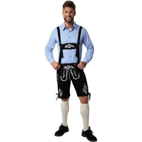 Tweedekans Dressforfun Lederhose Frankenwald M - verkleedkleding kostuum halloween verkleden feestkleding carnavalskleding carnaval feestkledij partykleding - 302831 Tweedehands