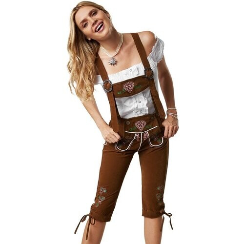 Tweedekans Dressforfun Lederhose Walchensee L - verkleedkleding kostuum halloween verkleden feestkleding carnavalskleding carnaval feestkledij partykleding - 302822 Tweedehands