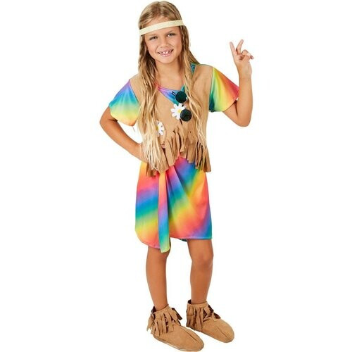 Tweedekans Dressforfun Meisjeskostuum bloemenkind 164 (13-14y) - verkleedkleding kostuum halloween verkleden feestkleding carnavalskleding carnaval feestkledij partykleding - 300904 Tweedehands