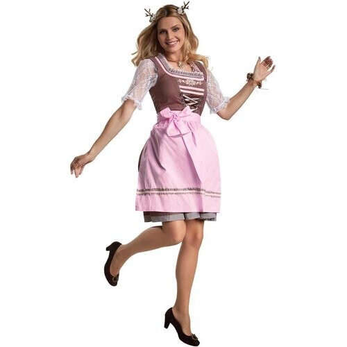 Tweedekans Dressforfun Mini-Dirndl Altötting model 2 L - verkleedkleding kostuum halloween verkleden feestkleding carnavalskleding carnaval feestkledij partykleding - 304677 Tweedehands