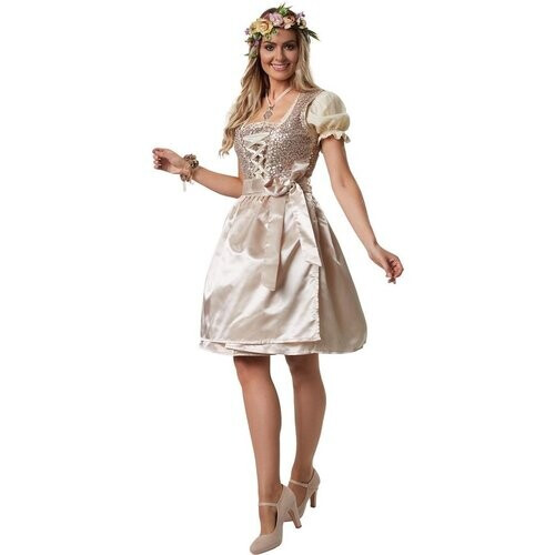 Tweedekans Dressforfun Mini-Dirndl Burgau model 2 XXL - verkleedkleding kostuum halloween verkleden feestkleding carnavalskleding carnaval feestkledij partykleding - 304684 Tweedehands