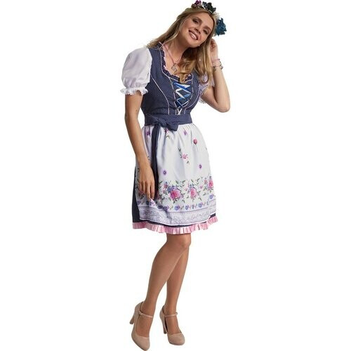 Tweedekans Dressforfun Mini-Dirndl Garching model 2 L - verkleedkleding kostuum halloween verkleden feestkleding carnavalskleding carnaval feestkledij partykleding - 304667 Tweedehands