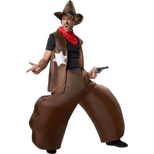 Tweedekans Dressforfun Opblaasbare cowboy - verkleedkleding kostuum halloween verkleden feestkleding carnavalskleding carnaval feestkledij partykleding - 302354 Tweedehands