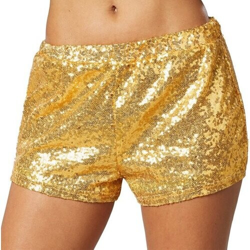 Tweedekans Dressforfun Pailletten-short goud XL - verkleedkleding kostuum halloween verkleden feestkleding carnavalskleding carnaval feestkledij partykleding - 303889 Tweedehands