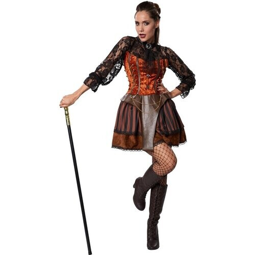 Tweedekans dressforfun - Steampunk gravin M - verkleedkleding kostuum halloween verkleden feestkleding carnavalskleding carnaval feestkledij partykleding - 302311 Tweedehands