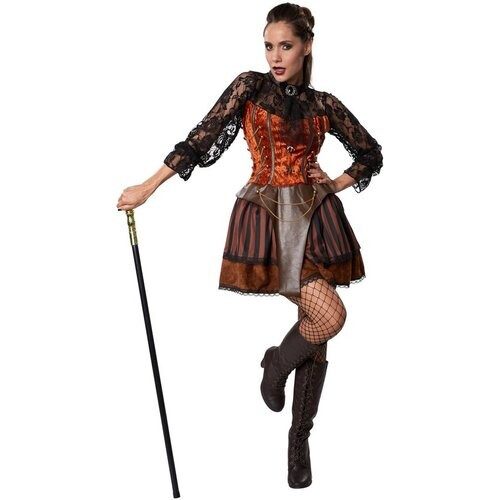 Tweedekans dressforfun - Steampunk gravin XXL - verkleedkleding kostuum halloween verkleden feestkleding carnavalskleding carnaval feestkledij partykleding - 302314 Tweedehands