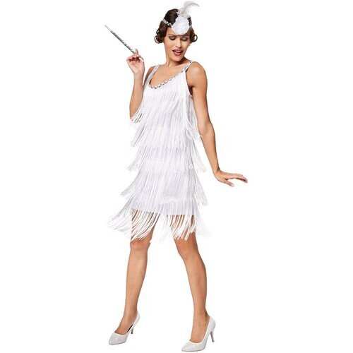 Tweedekans Dressforfun Vrouwenkostuum charleston diva XL - verkleedkleding kostuum halloween verkleden feestkleding carnavalskleding carnaval feestkledij partykleding - 301588 Tweedehands