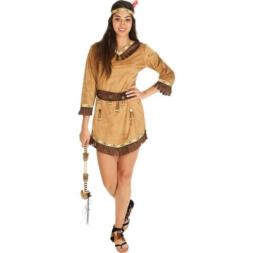 Tweedekans Dressforfun vrouwenkostuum indianenvrouw Apache sexy Ashley S - verkleedkleding kostuum halloween verkleden feestkleding carnavalskleding carnaval feestkledij partykleding - 300626 Tweedehands