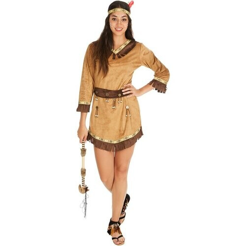 Tweedekans Dressforfun vrouwenkostuum indianenvrouw Apache sexy Ashley XXL - verkleedkleding kostuum halloween verkleden feestkleding carnavalskleding carnaval feestkledij partykleding - 300630 Tweedehands