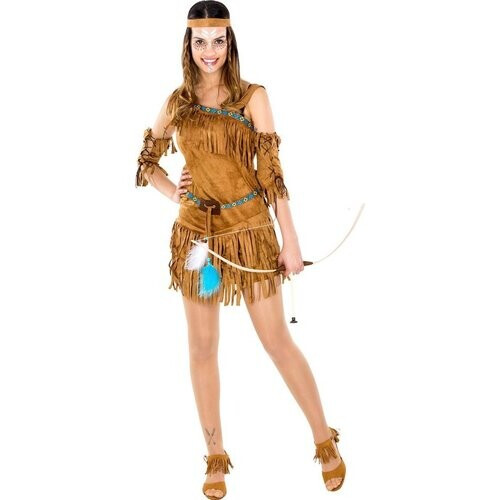 Tweedekans Dressforfun vrouwenkostuum indianenvrouw sexy Cheyenne XXL - verkleedkleding kostuum halloween verkleden feestkleding carnavalskleding carnaval feestkledij partykleding - 300553 Tweedehands