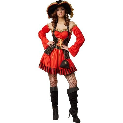 Tweedekans Dressforfun Vrouwenkostuum sexy zeeroversbruid XXL - verkleedkleding kostuum halloween verkleden feestkleding carnavalskleding carnaval feestkledij partykleding - 301783 Tweedehands