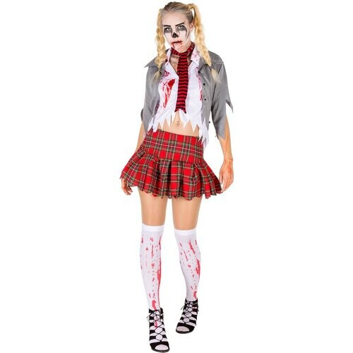 Tweedekans Dressforfun vrouwenkostuum sexy zombie XL - verkleedkleding kostuum halloween verkleden feestkleding carnavalskleding carnaval feestkledij partykleding - 300128 Tweedehands