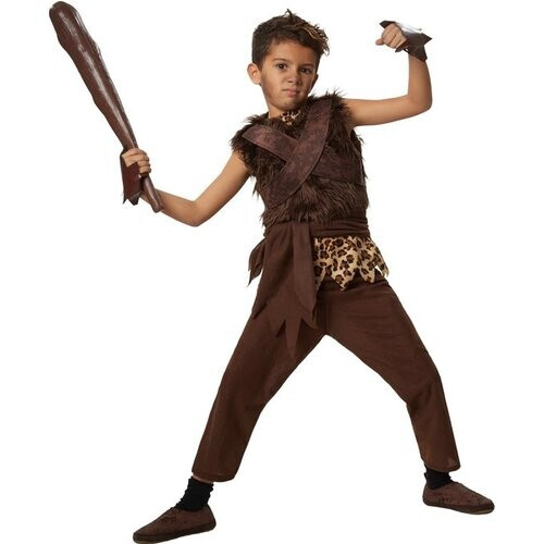 Tweedekans dressforfun - Wilde jongen uit het stenen tijdperk 152 (11-12y) - verkleedkleding kostuum halloween verkleden feestkleding carnavalskleding carnaval feestkledij partykleding - 302747 Tweedehands
