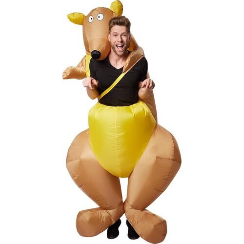 Tweedekans Dressforfun Zelfopblaasbaar berijdbaar kostuum kangoeroe - verkleedkleding kostuum halloween verkleden feestkleding carnavalskleding carnaval feestkledij partykleding - 301326 Tweedehands