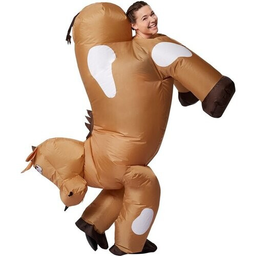 Tweedekans Dressforfun Zelfopblaasbaar kostuum paard - verkleedkleding kostuum halloween verkleden feestkleding carnavalskleding carnaval feestkledij partykleding - 301325 Tweedehands
