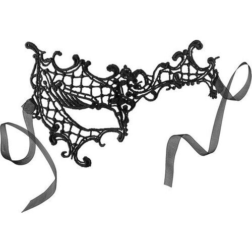 Tweedekans dressforfun - Zwart kanten masker fantomina - verkleedkleding kostuum halloween verkleden feestkleding carnavalskleding carnaval feestkledij partykleding - 303522 Tweedehands