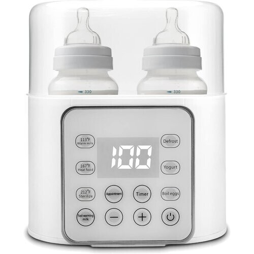 Tweedekans Dubbele flessenverwarmer - Multifunctioneel - Melkwarmer - Sterilisator - Nauwkeurige temperatuurregeling - Flessenwarmer Tweedehands