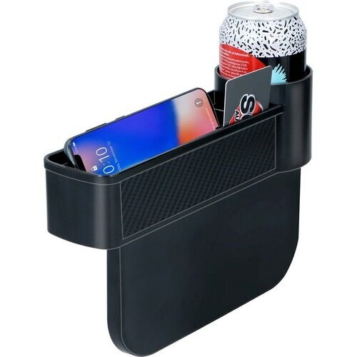 Tweedekans Dunlop Autostoel Organizer - met Cupholder - Antislip mat - Zwart Tweedehands