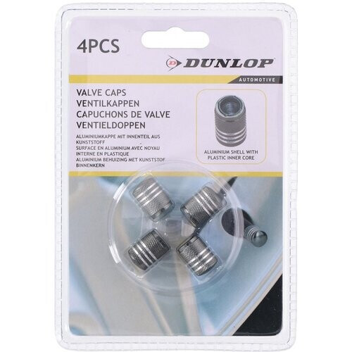 Tweedekans Dunlop Ventieldoppen Av Aluminium Zilvergrijs 4 Stuks Tweedehands