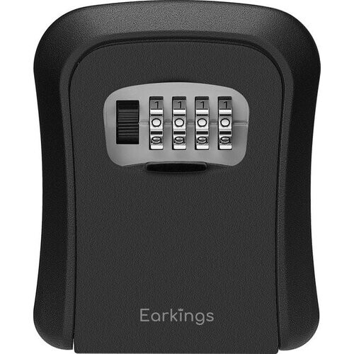 Tweedekans Earkings - Kluisje met cijferslot - wandmontage - zwart Tweedehands