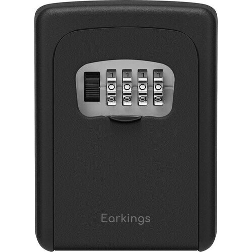 Tweedekans EarKings Sleutelkluis Sleutelkastje Inclusief Wandmontage - Sleutelkluisje met Code voor Buiten - Kluisje met cijferslot zwart Tweedehands