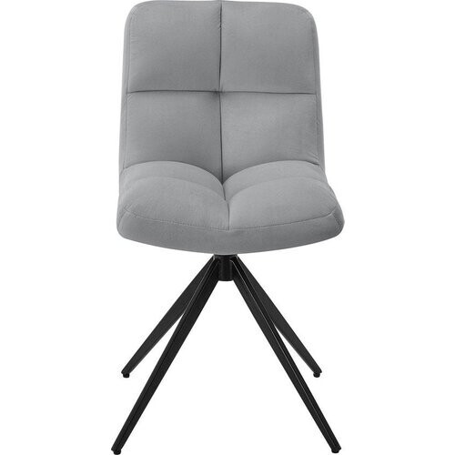 Tweedekans Eetkamerstoel / Draaistoel Dallas - 1 Stuk - Lichtgrijs - Metalen onderstel Tweedehands