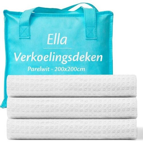 Tweedekans EL-Life Koeldeken 200x200 cm - 100% Bio-Tencel - Zelfkoelende deken - Cooling blanket - Zomerdekbed - Zomerdeken - Parelwit Tweedehands