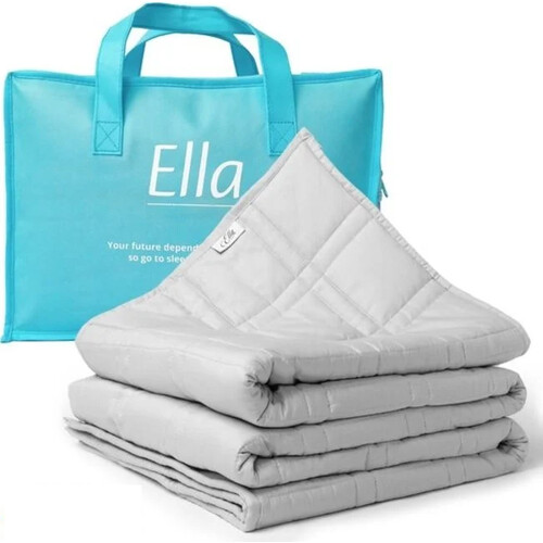 Tweedekans EL-Life Verzwaringsdeken 11kg 150x200cm - Zwaartedeken - Weighted Blanket - Verzwaarde Deken - OEKO-TEX Katoen - Lichtgrijs Tweedehands