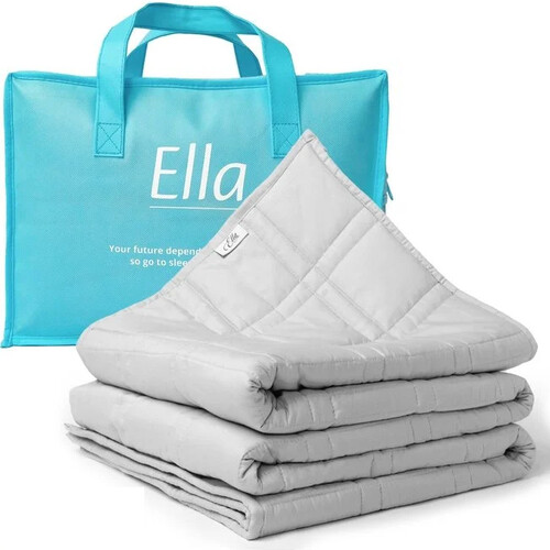 Tweedekans EL-Life Verzwaringsdeken 7kg 150 x 200cm - Zwaartedeken - Weighted Blanket - Verzwaarde Deken - OEKO-TEX Katoen - Lichtgrijs Tweedehands