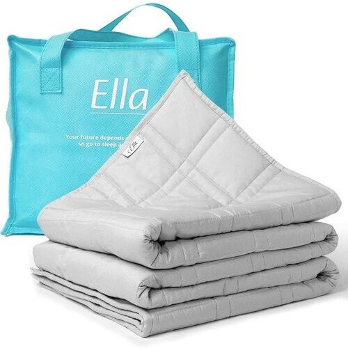 Tweedekans EL-Life Verzwaringsdeken 9kg 150 x 200cm - Zwaartedeken - Weighted Blanket - Verzwaarde Deken - OEKO-TEX Katoen - Lichtgrijs Tweedehands