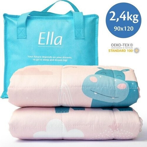 Tweedekans EL-Life Verzwaringsdeken Kind 2,4kg - 90 x 120cm - Zwaartedeken - Weighted Blanket - Verzwaarde Deken - OEKO-TEX Katoen - Nijlpaard Tweedehands