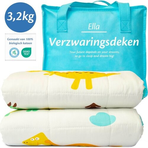 Tweedekans EL-Life Verzwaringsdeken Kind 3,2kg - 100 x 150cm - Zwaartedeken - Weighted Blanket - Verzwaarde Deken - OEKO-TEX Katoen - Ruimte & Astronauten Tweedehands