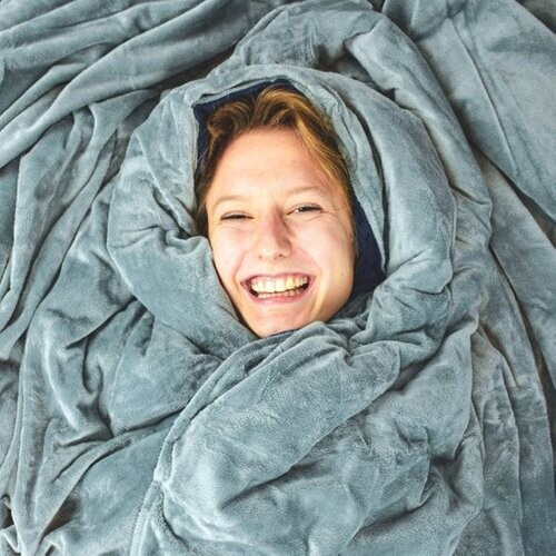 Tweedekans EL-Life Verzwaringsdeken Overtrek | Voor de 7kg en 9kg variant van 135x200cm | Hoes van heerlijk zachte Minky Fleece stof | Grijs Tweedehands