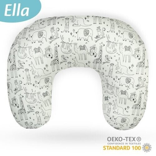 Tweedekans EL-Life Voedingskussen met hoes van 100% katoen - Zwangerschapskussen - Inclusief afneembare en wasbare hoes - Dieren print Tweedehands