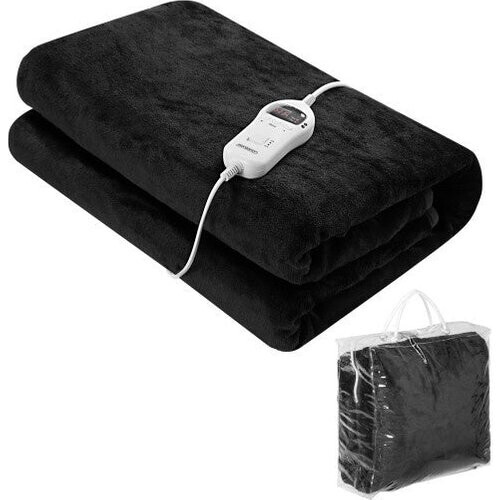 Tweedekans Elektrische Deken Koraal Fleece Antraciet 180x130ccm Tweedehands