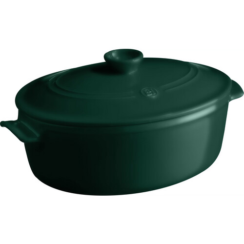 Tweedekans Emile Henry Ronde Kookpot - Donkergroen - 28 cm - 5.3L Tweedehands