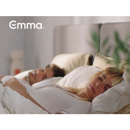 Tweedekans Emma Sleep - 22 Lite Hybrid Matras - 160 x 200 cm - Medium - Pocketvering - Zwart/Wit Tweedehands