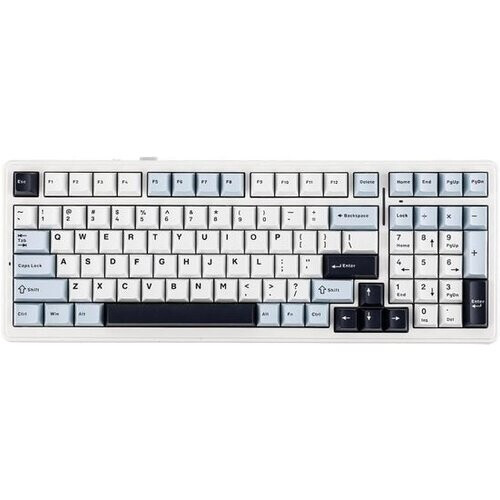 Tweedekans EPOMAKER x AULA F99 - Wit/Blauw - Mechanisch Draadloos Toetsenbord - RGB - 100% - QWERTY - Gaming Keyboard - Leobog Reaper Switch Tweedehands