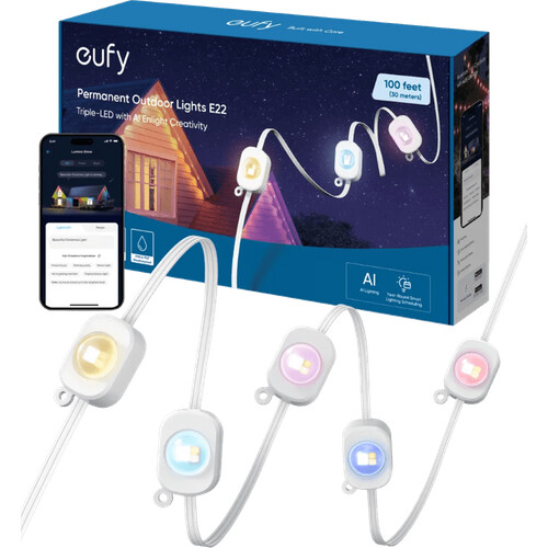 Tweedekans Eufy permanent outdoor light E22 15 meter Tweedehands