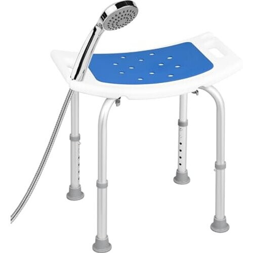 Tweedekans Eugad Douchezitje Verstelbaar - Ergonomisch, Antislip, Aluminium - Zilver Tweedehands