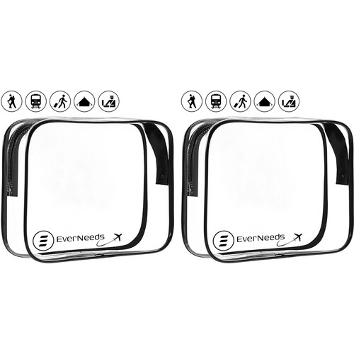 Tweedekans EverNeeds Toilettas - Transparant - Dames En Heren - Organizer - 2 Stuks Tweedehands