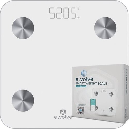 Tweedekans e.volve Weegschaal Personenweegschaal Digitaal - 20x - Wit - Slimme Weegschaal met Lichaamsanalyse - Precisie Weegschaal - Weegschalen - Digitale Weegschaal - Incl. App Tweedehands