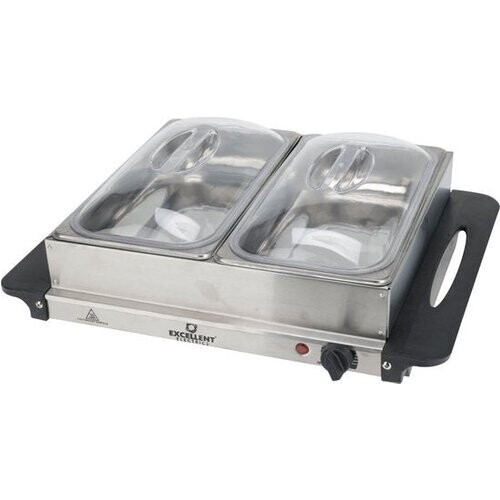 Tweedekans Excellent Electrics Buffetwarmer - Elektrisch - Met 2 RVS bakken - 200W Tweedehands